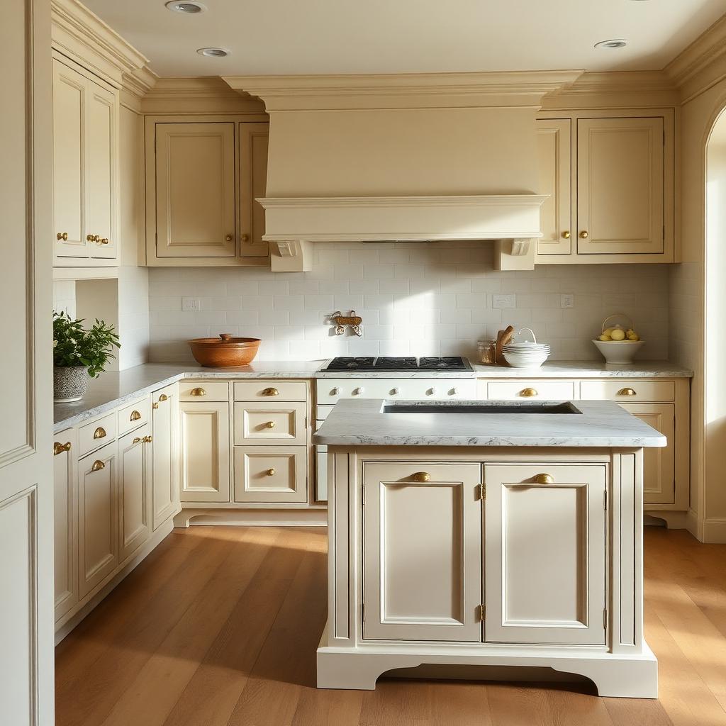 Klassieke keuken met eiland