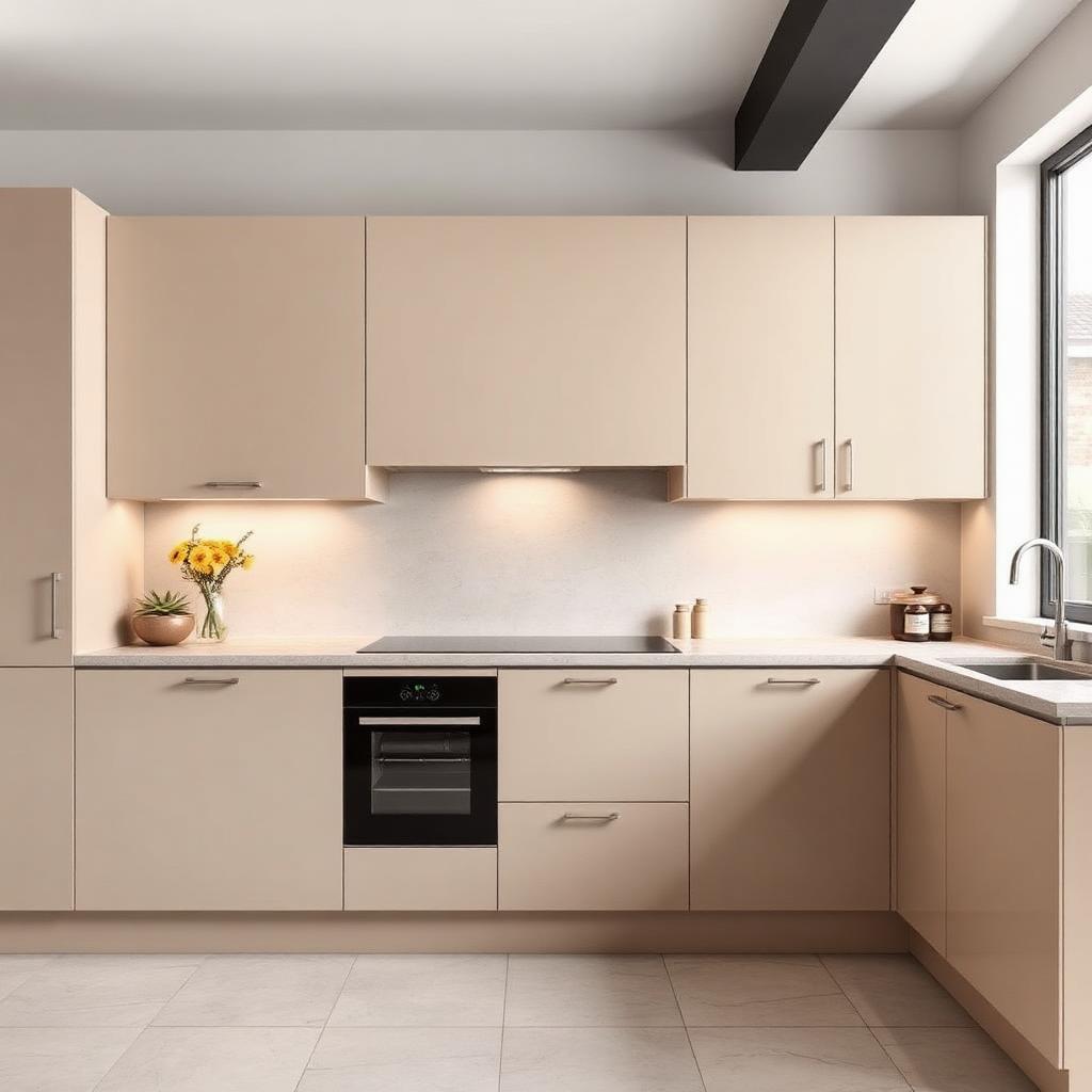Strakke keuken in nieuwbouwwoning